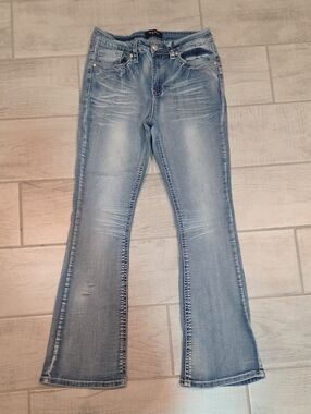 Fire & Rain Jeans Junior's Size 11 Bootleg Light Wash Stretch